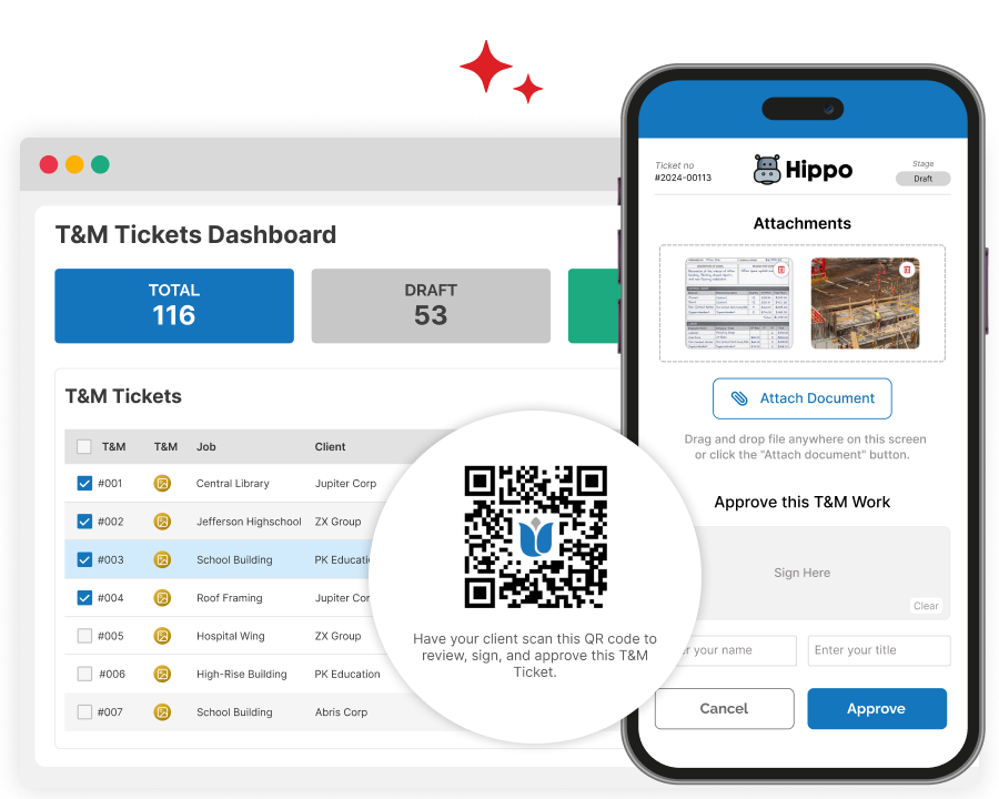 T & M Tickets for constuction, constructions software by zurel