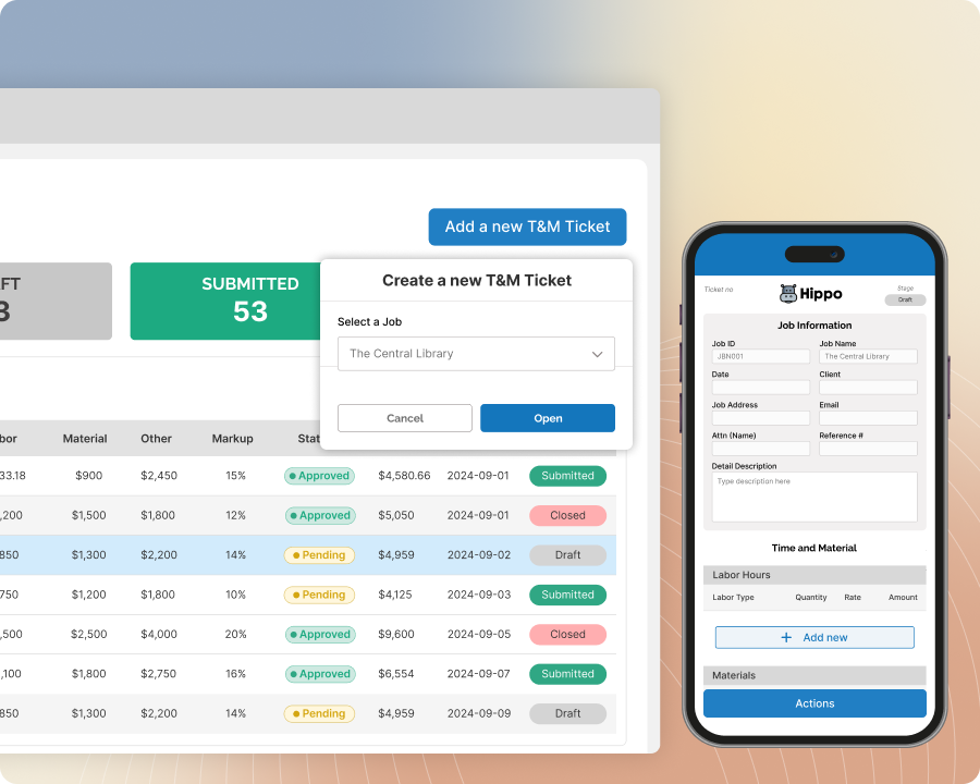 easily create t&m tickets for constuction with Zurel Create T and M tickets with Zurel