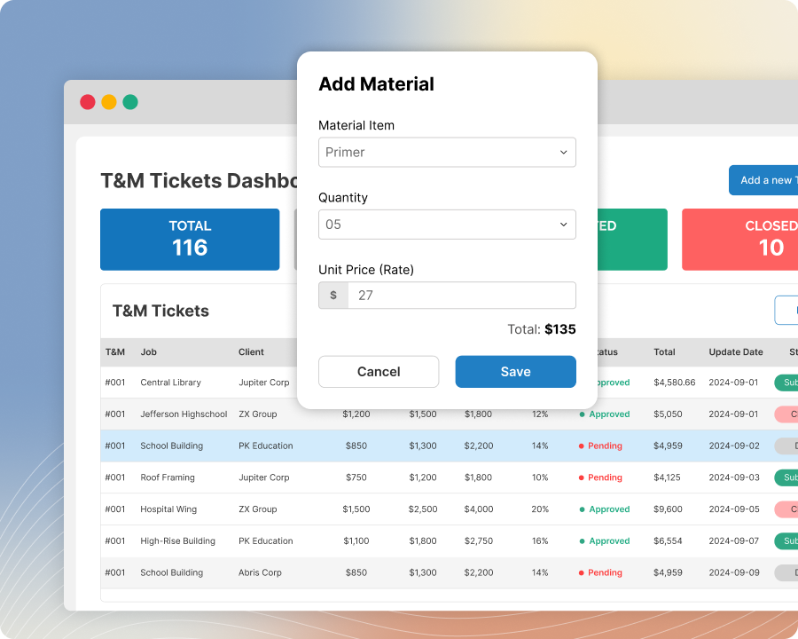 Create And Review T&M Tickets With A Full-Screen Desktop View Create And Review T&M Tickets With A Full-Screen Desktop View
