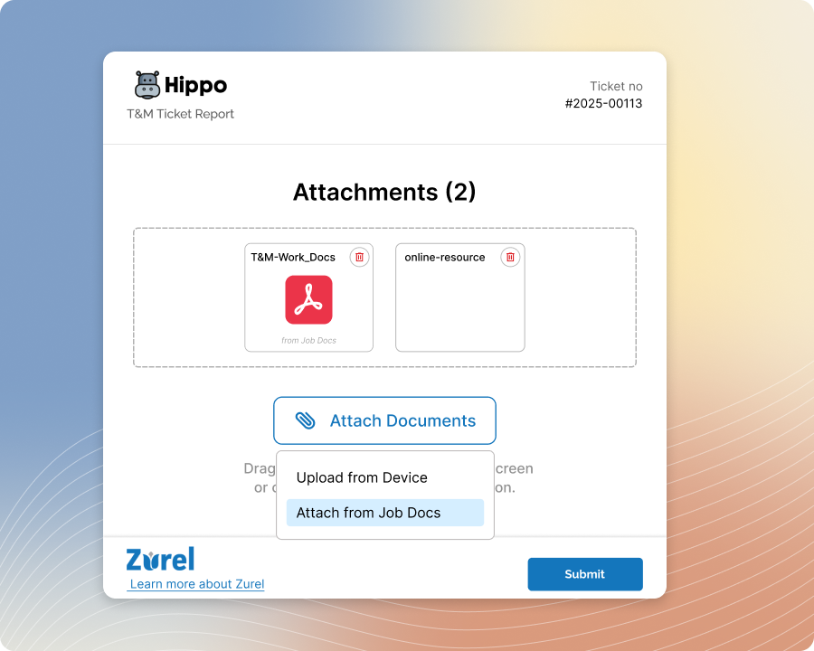 Back Up T&M Scope and Cost With Attached Documents for Faster Approval Back Up T&M Scope and Cost With Attached Documents for Faster Approval