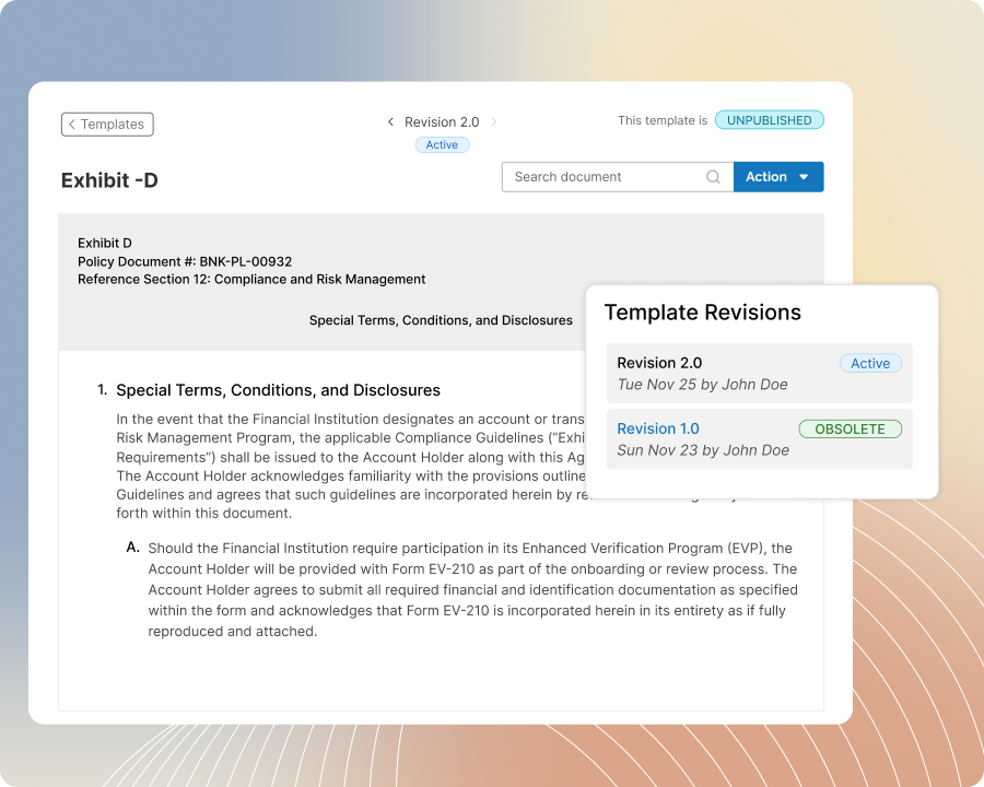 Template Revision Control 