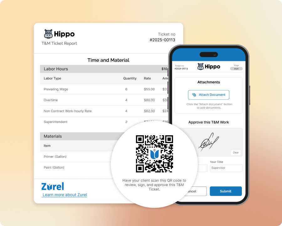 Timely approval of Zurel's Time and Material tickets
