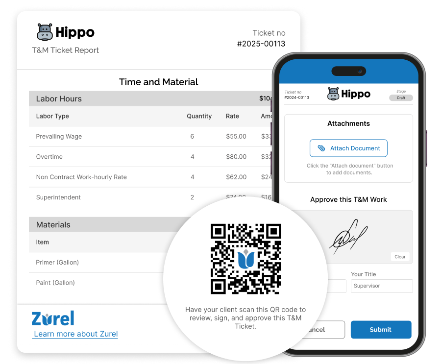 timely approval of digital T&M Tickets