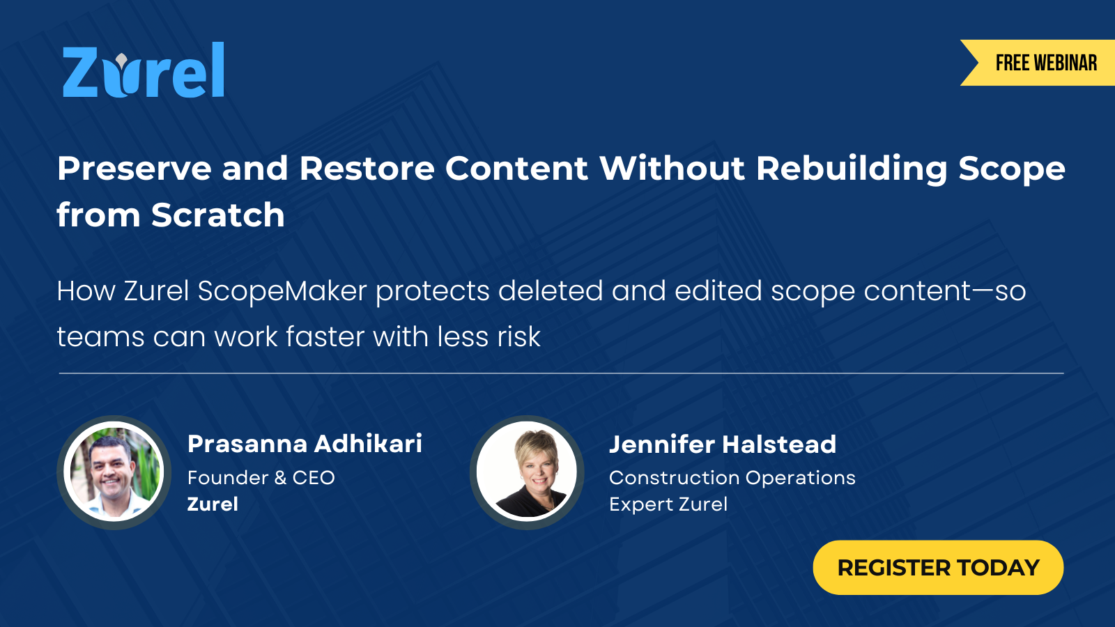 Free webinar by Zurel Preserve and Restore Content Without Rebuilding Scope from Scratch
