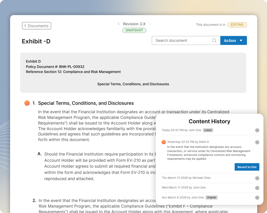 Edit line items with confidence, knowing you can track, review and revert changes with ease.