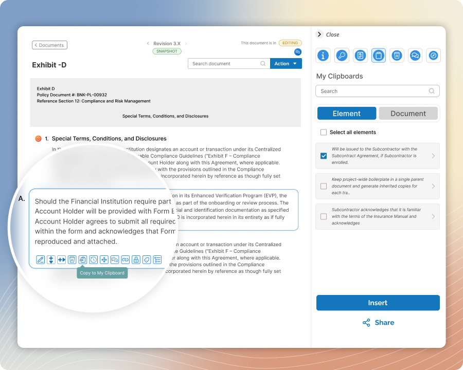 User Clipboard feature in Zurel ScopeMaker software for construction