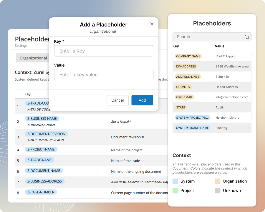Placeholder Creation