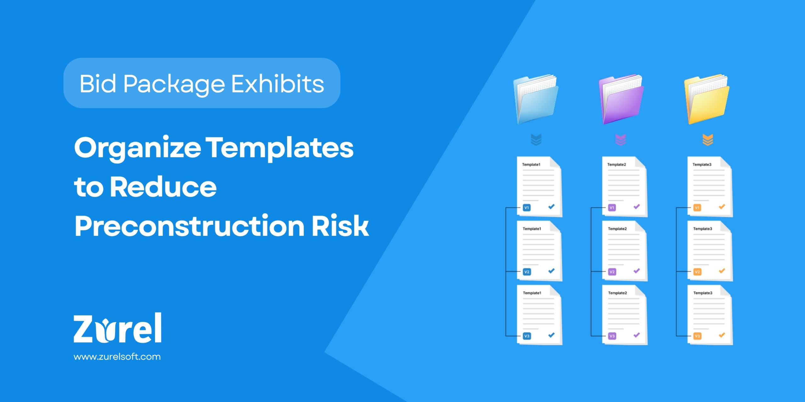 Bid Package Exhibits management to reduce preconstruction risks by zurel construction management tool.