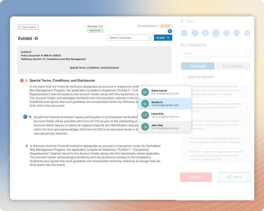 Share Collected Content Directly With Teammates
