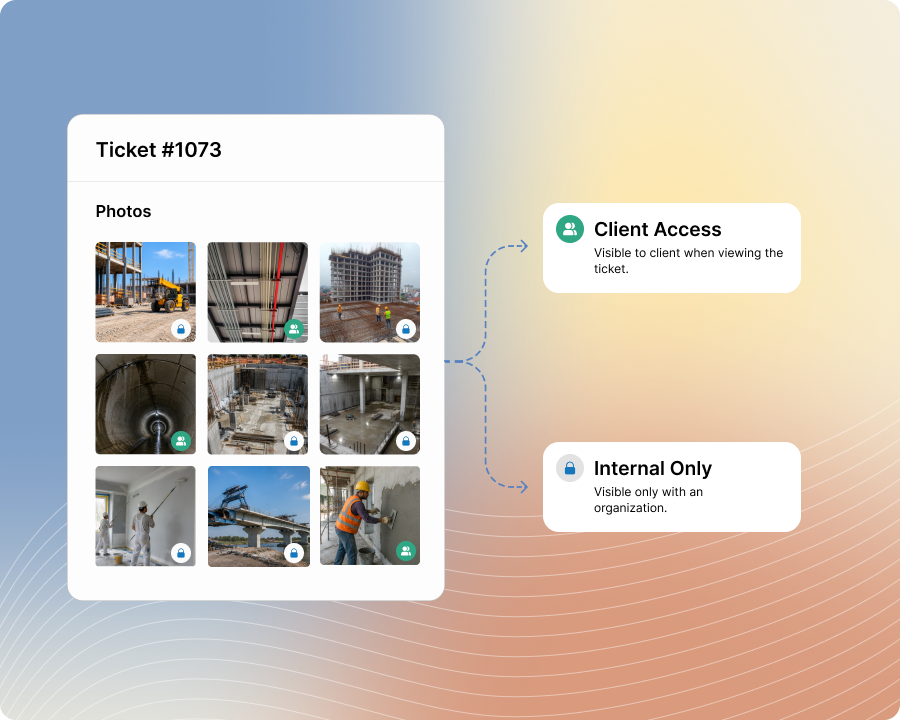 control access control Share the Right Photos With Each Audience Time and Material tickets for construction
